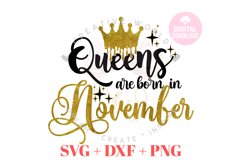 Queen are born in November svg|November|Leopard Birthday Product Image 1