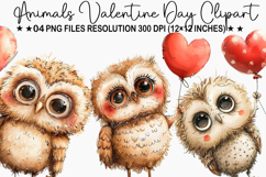 Animals Valentine Day Clipart Product Image 1
