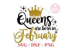 Queen are born in February svg|February|Leopard Birthday Product Image 1