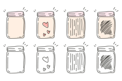 Hand Drawn Doodle Jar Set Product Image 1