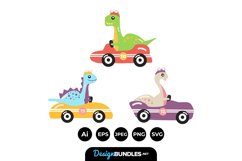 Dino Racers Clipart Product Image 1