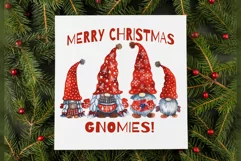 Christmas Gnomes. Gnome Family. Watercolor Gnomes Product Image 5