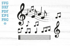 music notes Svg, melody Svg, musical symbols Png Product Image 1