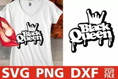 Black Queen svg, Afro Woman svg, Melanin svg, Dripping svg Product Image 2