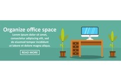 Organize office space banner horizontal concept Product Image 1