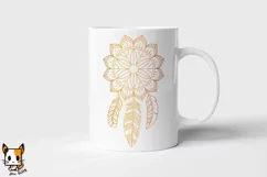 Mandala Monogram SVG | Floral Boho Dreamcatcher Product Image 2