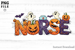 Nurse Halloween Png, Cute Spooky Nurse Shirt Design Product Image 2