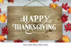 Happy Thanksgiving hand lettering SVG, DXF, PNG, vector Product Image 2