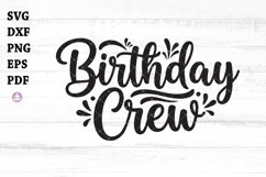 Birthday Crew Svg,Png,Dxf, For Cricut, Silhouette, Birthday Product Image 2
