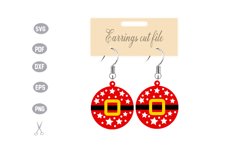 Earrings Template SVG Product Image 1