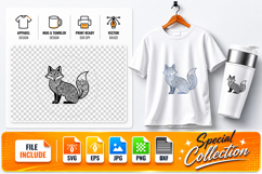 Fox Mandala SVG Cut File - Woodland Animal Vector EPS Product Image 1