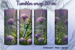 Dragonfly Tumbler Sublimation, 20 oz Tumbler Wrap Product Image 2