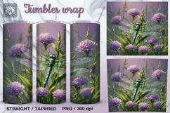 Dragonfly Tumbler Sublimation, 20 oz Tumbler Wrap Product Image 1