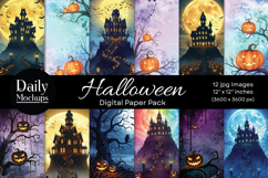 Halloween Digital Paper, Digital Paper, Halloween Pattern Product Image 1