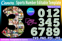 Drag and drop collage Circle Earring Canva Template Product Image 1