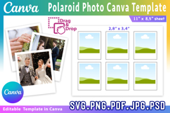 Polaroid Photo Canva Editable Template Custom Polaroid Frame Product Image 1