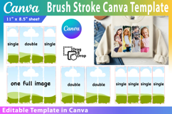 Editable Brush stroke Canva Frame Template, Canva Frame Product Image 1