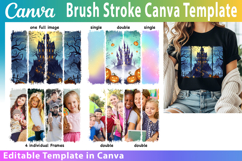 Editable Brush stroke Canva Frame Template, Canva Frame Product Image 2