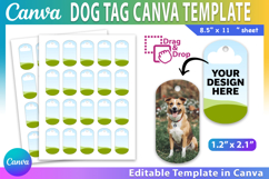 Editable dog tag template, Custom dog tag design, Canva dog Product Image 1