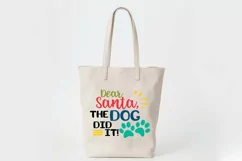 Christmas SVG Cut File - Dear Santa, The Dog Did It SVG File Product Image 8