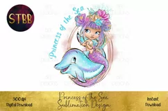 Princess of the Sea Mermaid Sublimation Design Product Image 1