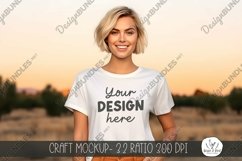 Womens Shirt Mockup|White T Shirt|Craft Mockup Product Image 1