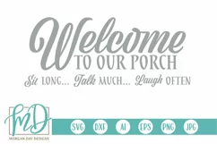 Welcome To Our Porch SVG DXF PNG Cut File Product Image 1