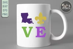 Mardi Gras SVG Love - PNG, DXF, SVG, EPS, Cut File Product Image 6