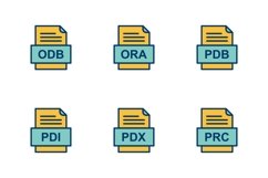 Set Of File Formats Icons Product Image 1