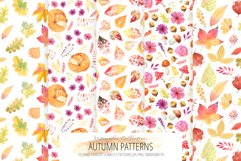 10 Watercolor Autumn Patterns Product Image 2