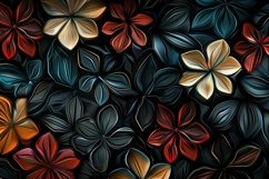 Colorful Flowers on a Black Background Wallpaper Product Image 1