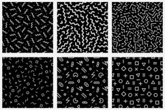 Dark trendy seamless vector patterns Product Image 10