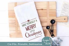 Merry Little Christmas SVG, Sublimation, Printable, Cricut Product Image 5