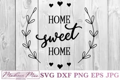 Home Sweet Home, Round Door Sign SVG Product Image 2