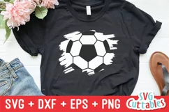 Soccer SVG | Soccer Ball Paint Stroke | Shirt Design Product Image 1