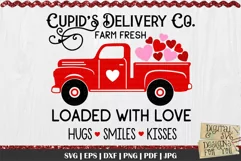 Cupid's Delivery Co SVG | Valentines Truck SVG | Vintage sig Product Image 3