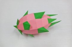 DIY Papercraft Dragon fruit,Pitaya fruit,Lowpoly papercraft Product Image 3