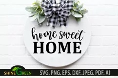 Home Sweet Home SVG Round Sign for Home, Farmhouse Product Image 1
