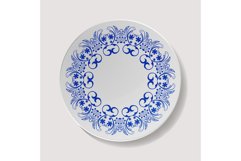 Realistic Plate Vector. Closeup Porcelain Tableware Product Image 1