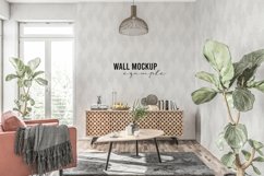 Wall mockup - Wallpaper mockup - Living room scene Product Image 1