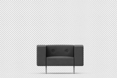 Isometric Arm Chair 3D isolated render Product Image 1