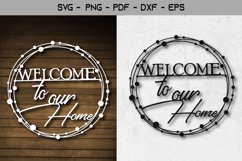 Welcome To Our Home Papercut Template SVG Design Product Image 1