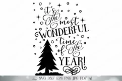 It's The Most Wonderful Time Of The Year Christmas SVG DXF Product Image 2