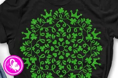 Mandala svg Lycky sharm design Shamrock png Zentangle art Product Image 2