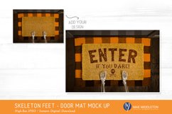 Halloween Door Mat Mockup | Skeleton Feet on Mat Photo Product Image 2