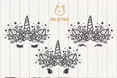 Unicorn Face Svg, Unicorn Cut File, Star Unicorn Product Image 15