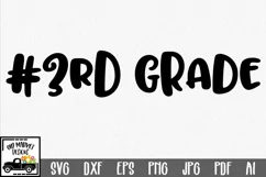 #3rd Grade SVG Cut File - Back to School DXF EPS PNG JPG Product Image 1