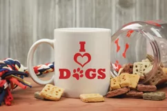 I Love Dogs SVG Cut File - Dog SVG File Product Image 3