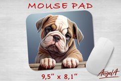 Mouse pad sublimation /cute puppy bulldog face sublimation Product Image 1