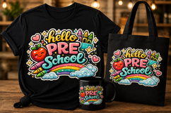 Hello Preschool PNG | Preschool Back to School Sublimation D Product Image 1